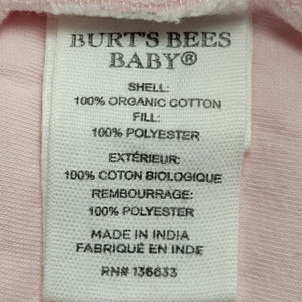 Burt's Bees Baby Blossom Winter Stripe Footie Romper Sz 3-6 months - Picture 4 of 9